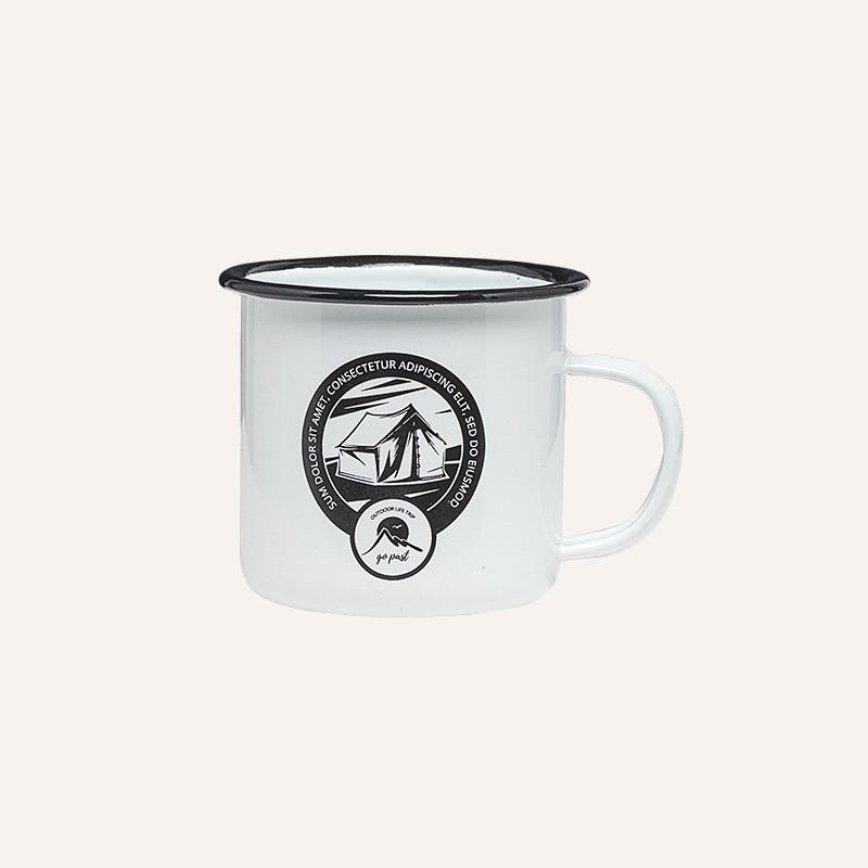 Outdoor Back To Ancients Creative Enamel Camping Mug 300ml Metal Enamel Coffee Tea Camping Hiking Backpacking Fishing Picnic