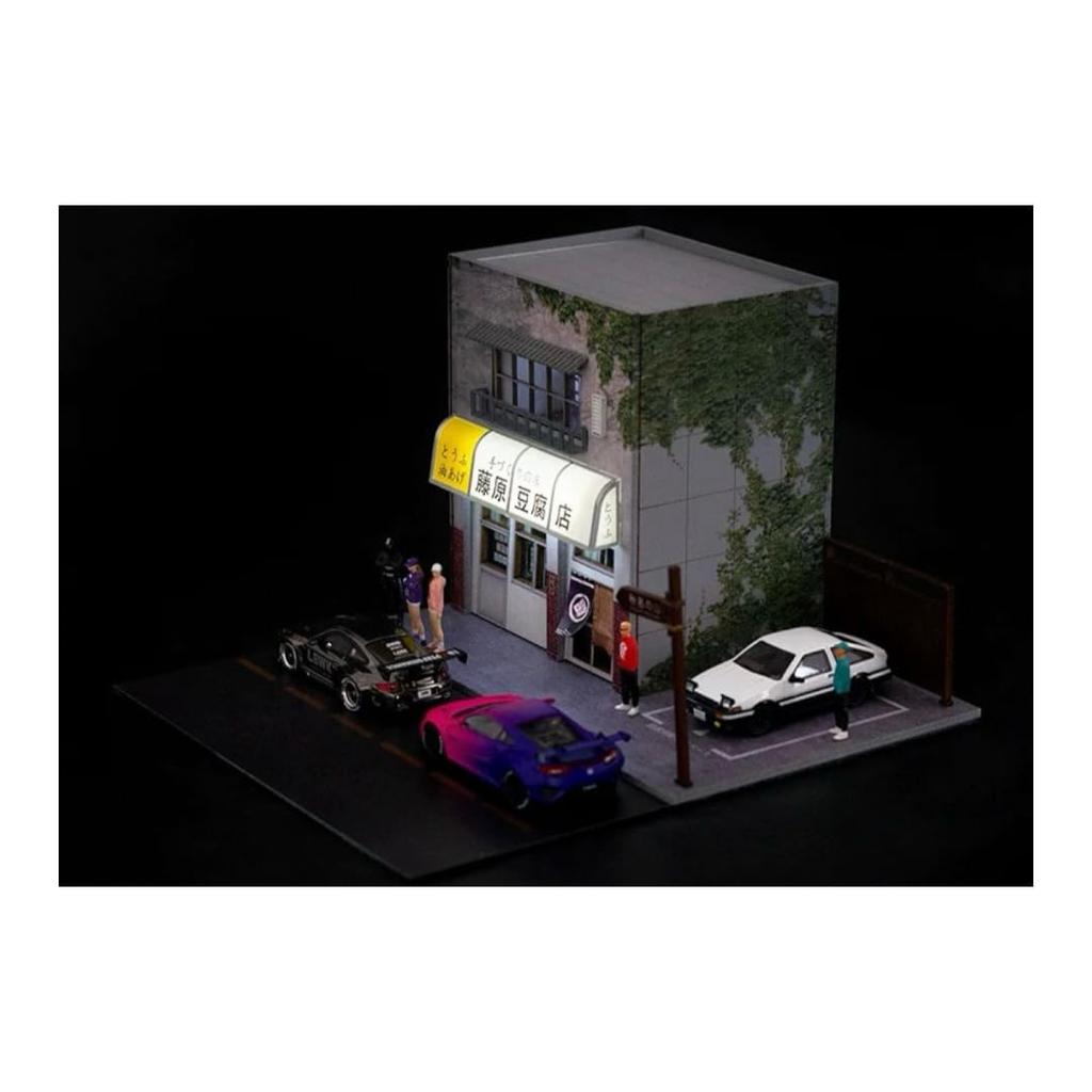 Scale Model of Fujiwara Tofu Shop MO941042 Moreart Parking Pit Garage Diorama 1/64 [Used]