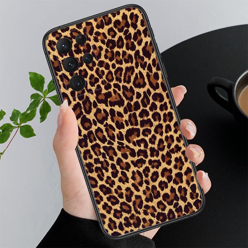 Leopard Animal Print Funda Phone Case For Samsung Galaxy S26 S25 S24 S23 S22 Ultra S23 S22 S25 Plus S24 FE S26Edge