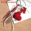 Fashion Heart Butterfly Knot Keychain With Handmade Woven Cord For Office Use