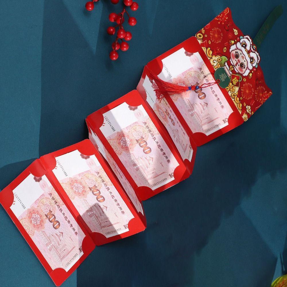 Fodable Folding Red Envelope DIY Packing 2025 Red Envelope Bag  Spring Festival