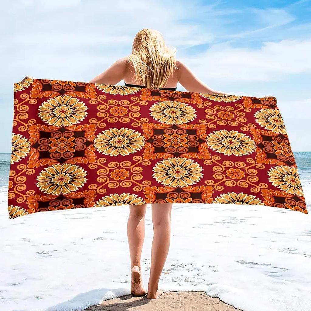 Oversize Beach Towel Clearance Towels, Extra Large,Boho Mandala,Cool Travel Pool Towel,Absorbent Fast Dry Sand Free Swim Pool