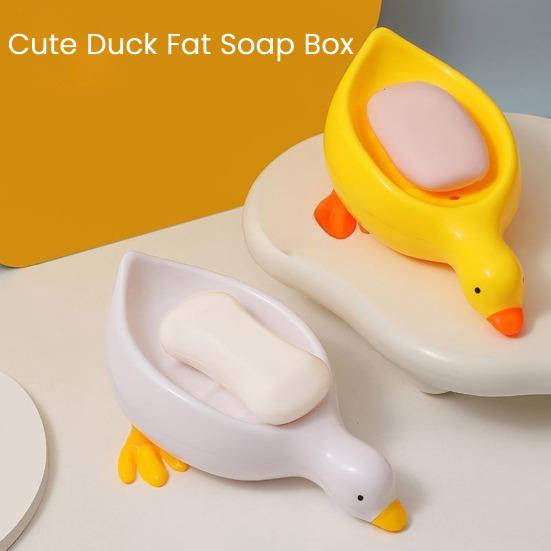 

Duck-Shaped Soap Box Non-Slip Design Self-draining Easy to Clean Universal Soap Holder Bathroom Decoration білий