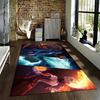 Dota 2 Themed Rug with Colorful Characters and Dynamic Action Suitable for use as an anti-slip game mat for living room and bedroom sofas