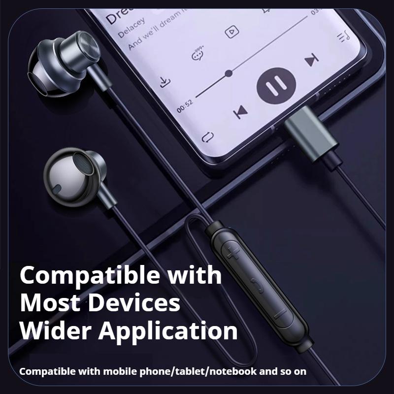 Surround Sound In-ear Earphones for iPhone Headphones 11-16 Mini X XS 6 7 8 Plus Wired Control Earbud In Mic Headset for Samsung