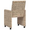 Dining Room Chairs with Casters 2 pcs Light Grey 57 x 66 x 94 cm