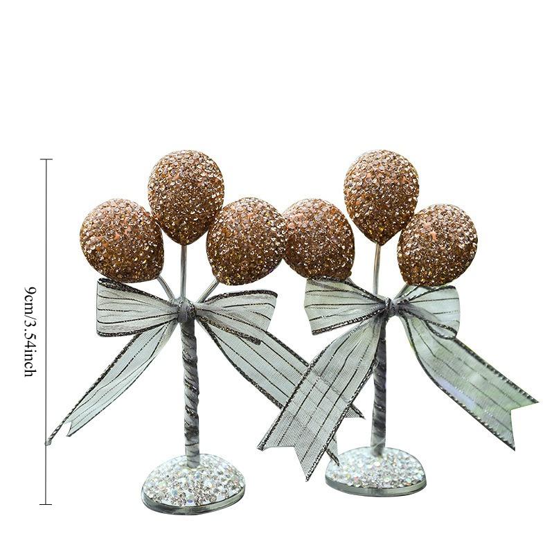1pc Creative Rhinestone-Studded Balloon Car Ornament, Confession Balloon Car Decoration, Valentine's Day Luxury Car Accessories, Holiday Gift