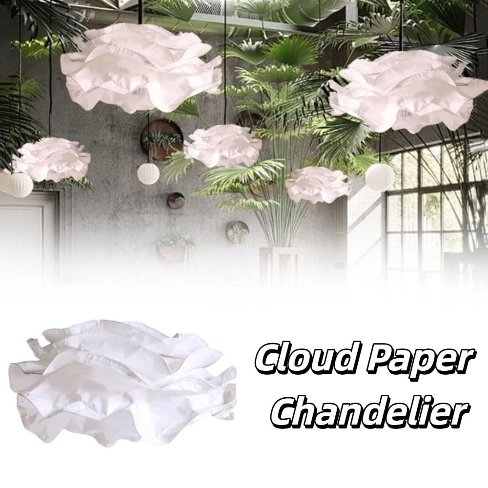 White Paper Lamp Shade Modern Design Ceiling Lampshade Cloud Lamp Shade Indoor Decor