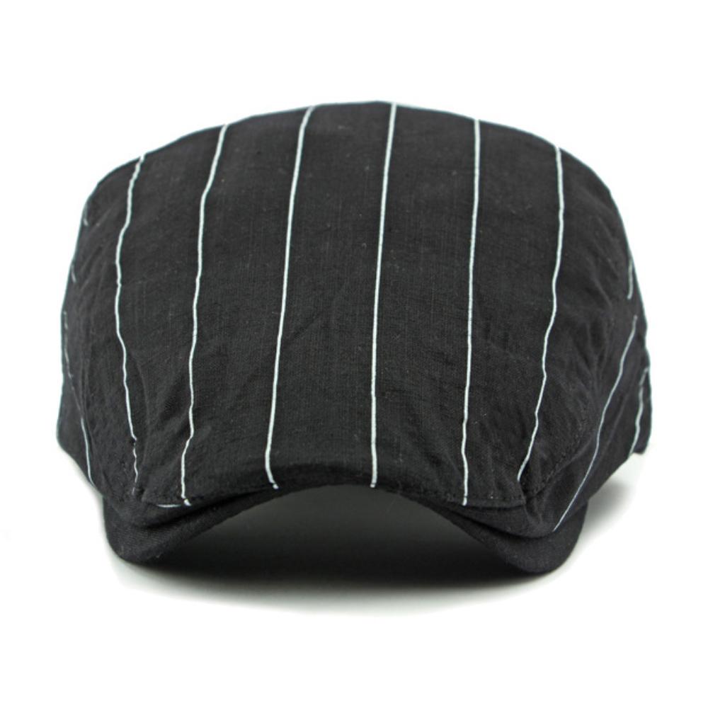 Ht4691 Beret Cap Spring Summer Hats For Men Women Vintage Artist Striped Beret Hat Adjustable Ivy Flat Cap Male Female Berets