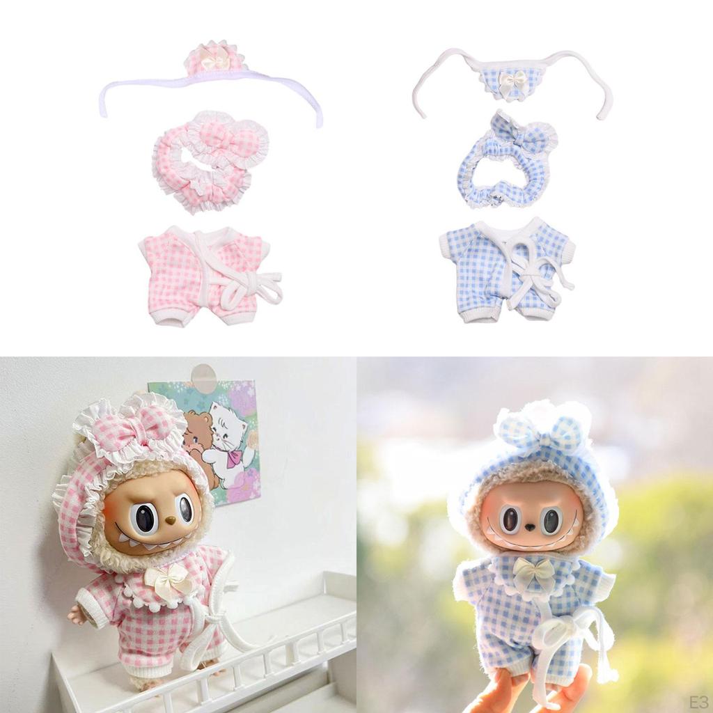 Schickes Puppen-Pyjama-Set für 17 cm große Puppen – trendige Nachtkleidung