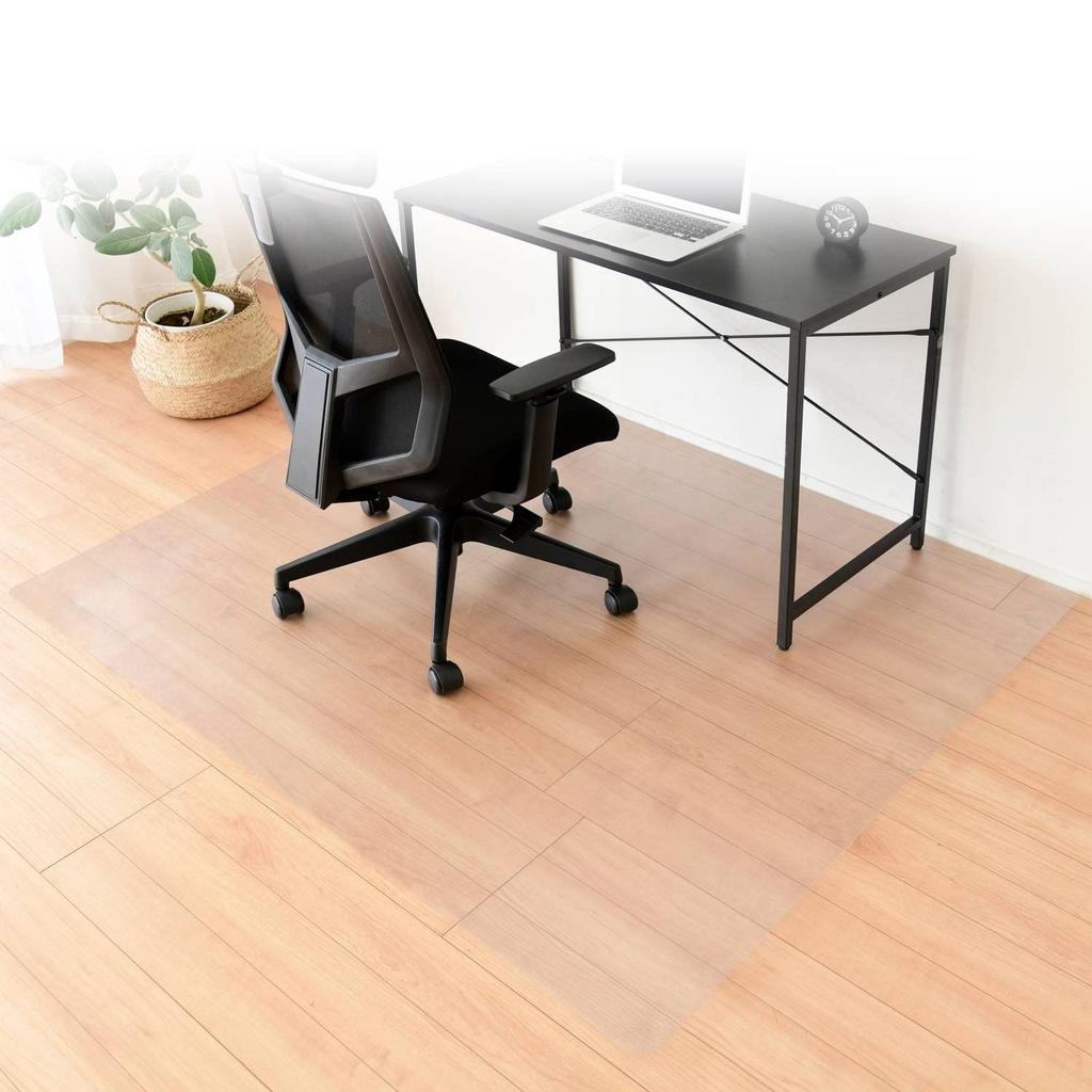 YAMAZEN Chair Mat Chair Width 130 x Depth 160cm Scratch and Dirt Resistant Floor Protection Gaming Clear Telework (Desk & Mat) DCFM-1316(S)