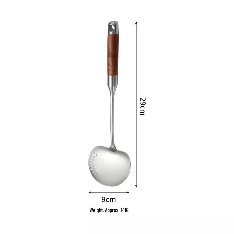 

Zhìshì 316 Stainless Steel Rosewood Handle Mushroom Slotted Spatula
