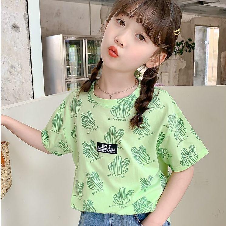 Girls Cool Short Sleeve T Shirt Summer Top for Big Kids