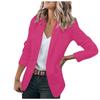 Women's Jacket Long Sleeve Solid Color Cardigan Collar Single Button Business & Leisure Top