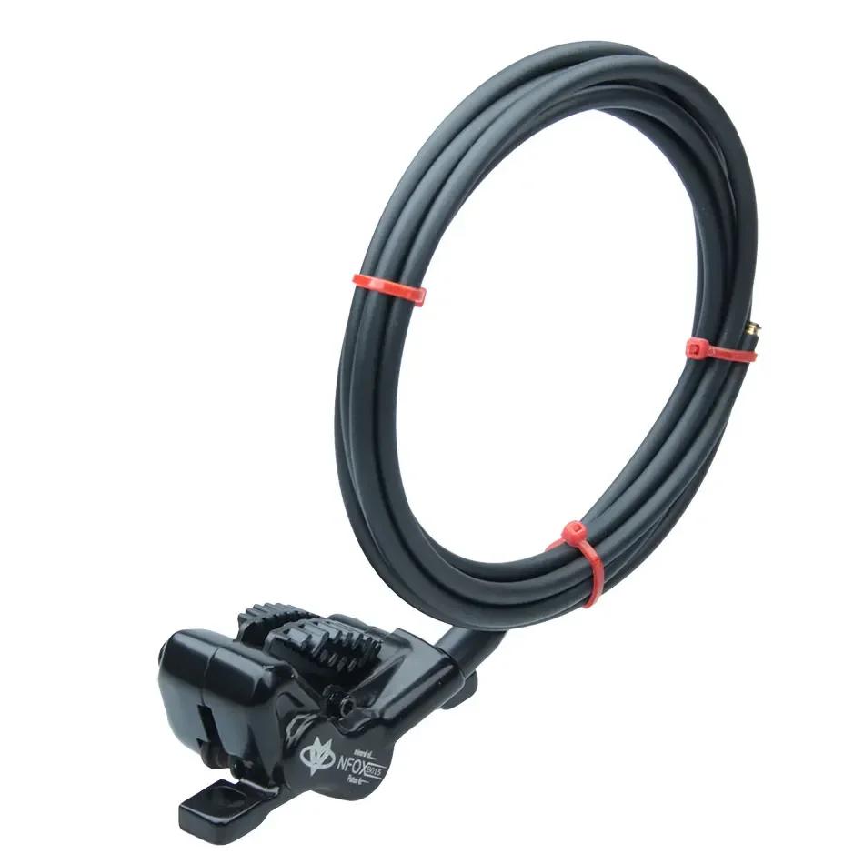 NFOX B015 4-piston Disc Hydraulic Brake E-bike Folding Mountain Bike Bicycle Power Off Black Red 160 180 203 Roto Split Tube New
