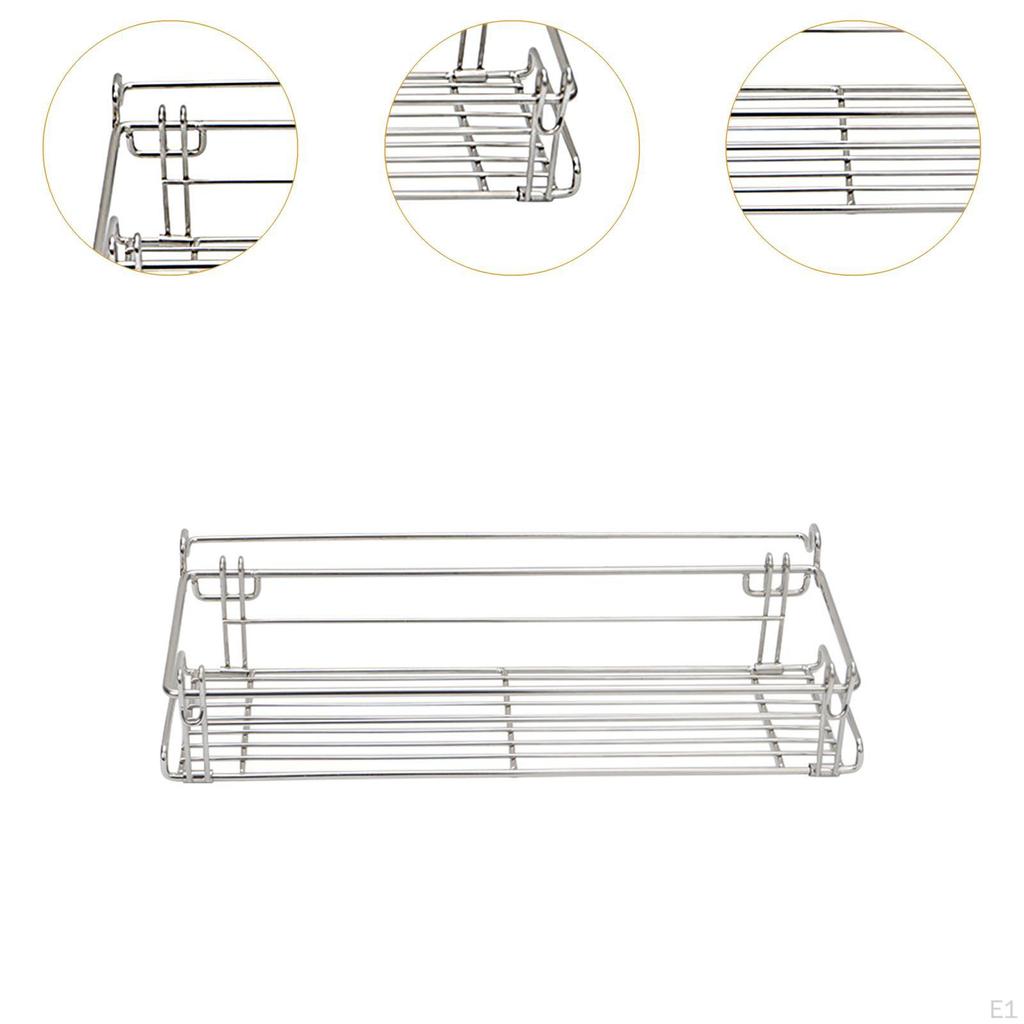 Table Side Basket Storage Rack Organizer Expansion Attachment Folding Accessories for