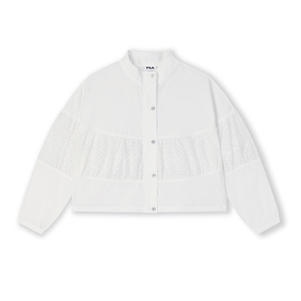 

Fila Повседневная Классическая Модная Футболка с Длинным Рукавом на Молнии Женские рубашки Белая F11W524704F-WT M