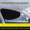 4PCS No Residue Car Side Window Sun Visors Electrostatic UV Blocking Sunshade Curtains for Driving