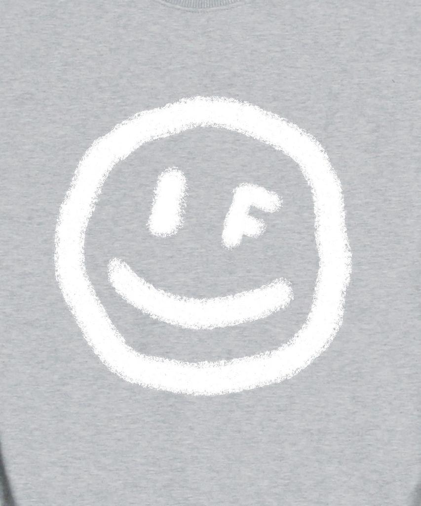 GRAVER [Unisex] Big Dot Smile Spray Sweatshirt_Gray