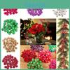 Bright And Festive Mini Christmas Foam Frosted Holly Berry Flower For Your Home