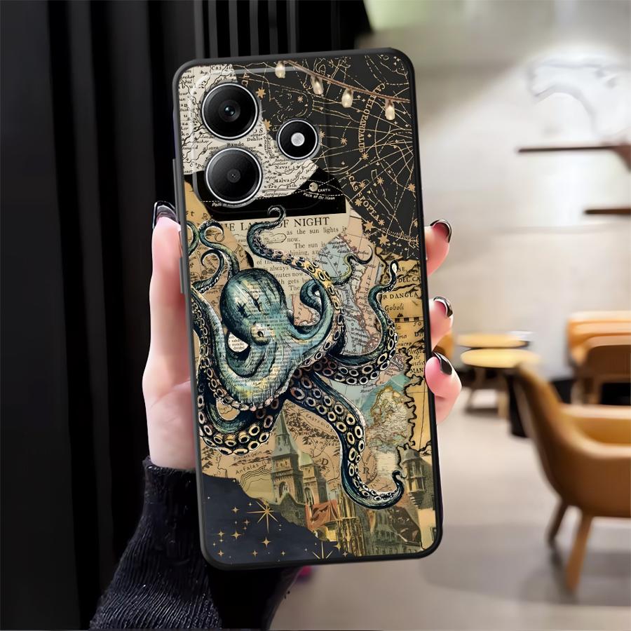 

Чехол-кейс с ретро-узором для Xiaomi Redmi Note 14 12 11 A3 10 13 Pro Plus 12C 13C 9 8 7 14C A1 A4 A5 K80 K40 A2 A1 Redmi Note 12 Pro 5G
