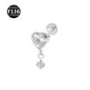 F136 Titan Zirkon Hänge Tragus Stud Brosk Piercing Smycken
