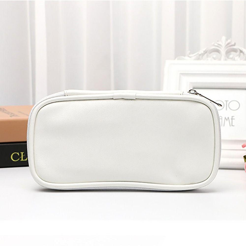 

Durable PU Leather Makeup Brush Bag Waterproof Portable Makeup Brush Case Travel Organizer Dust-proof Cosmetic Bag белый