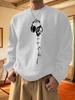 Men's Round-Neck Long-Sleeved Sweatshirt, Men's Top, Suitable for Daily Wear, Lightweight Sweatshirts, Outerwear for Fall and Winter Seasons