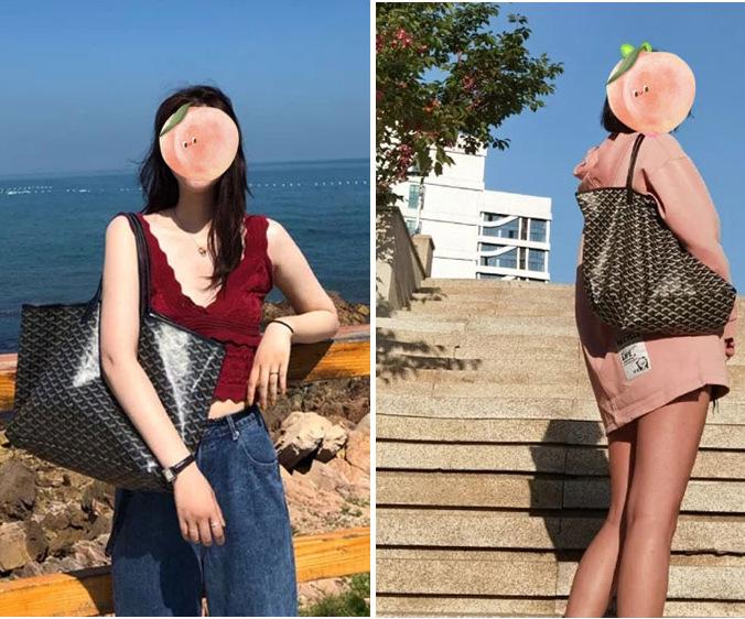 2025 Elegant Large Capacity Tote Bag with Y Letter Design - Dog Tooth Pattern