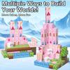 Magnetic Building Blocks Princess Castle Garden STEM Montessori Sensory Magnet Constrction Cubes for Toddler Kids Toy