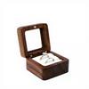Black Walnut Solid Wood Ring Box Retro Style Luxury Exquisite Portable Storage for Necklaces Earrings Bracelets Oval Shape