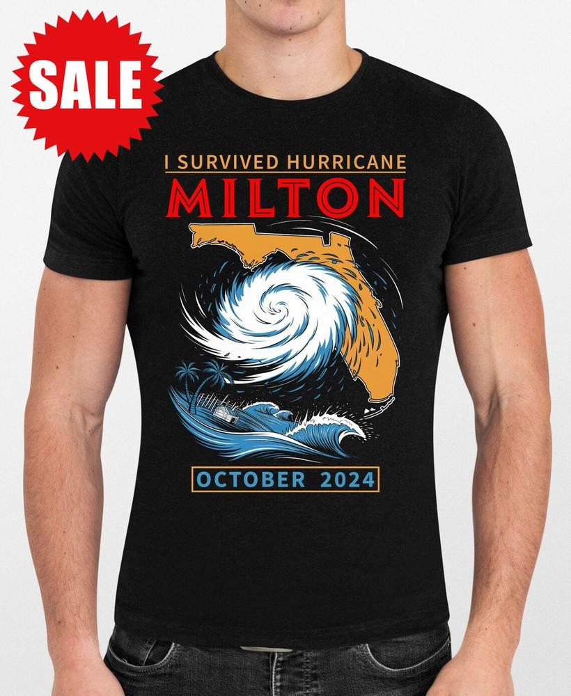 

I Survived Hurricane Milton Florida Strong Milton 2024 T-shirt Tops Tee S