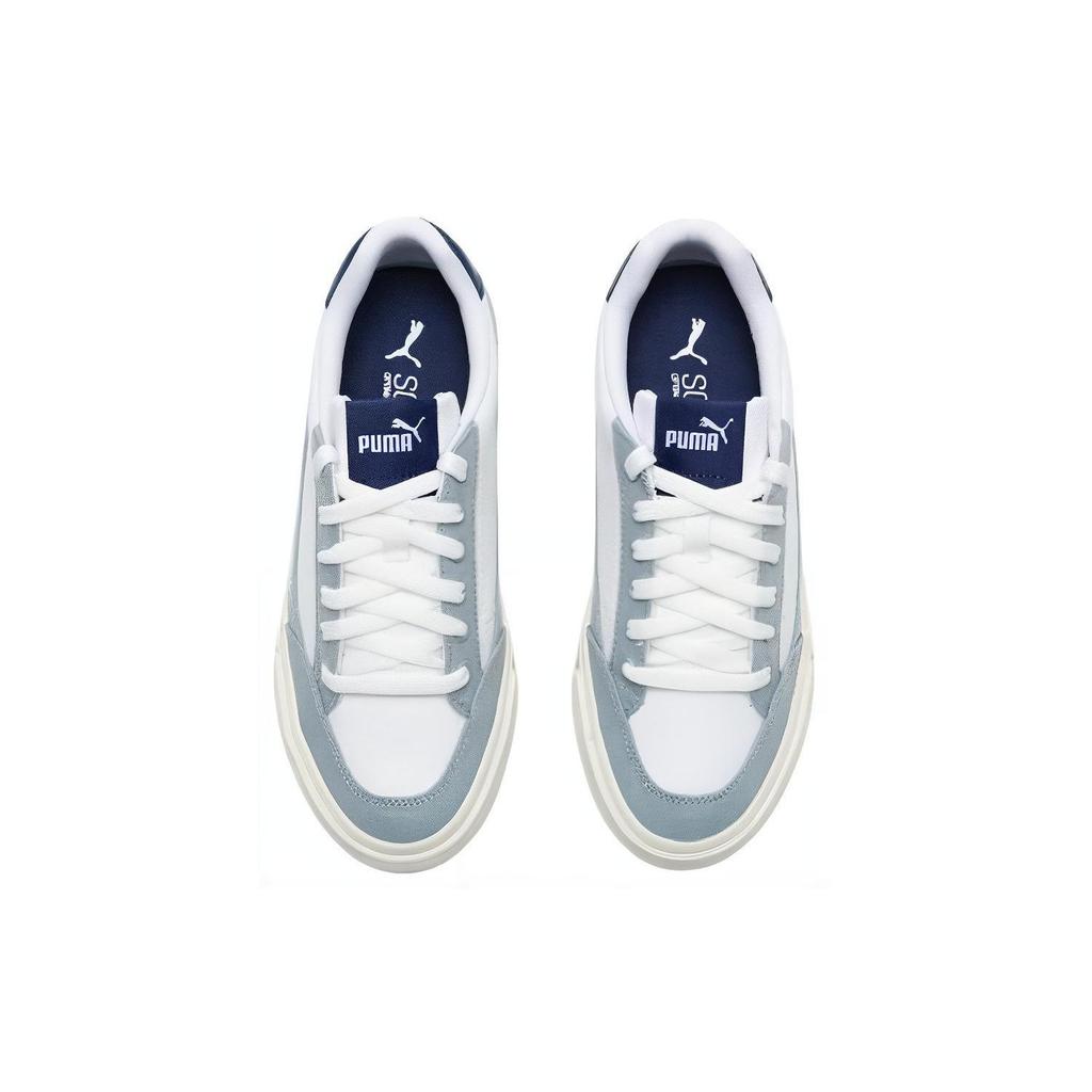 PUMA Court Classic Vulc 395020-05 White Blue Unisex Retro Tennis Casual Sneakers