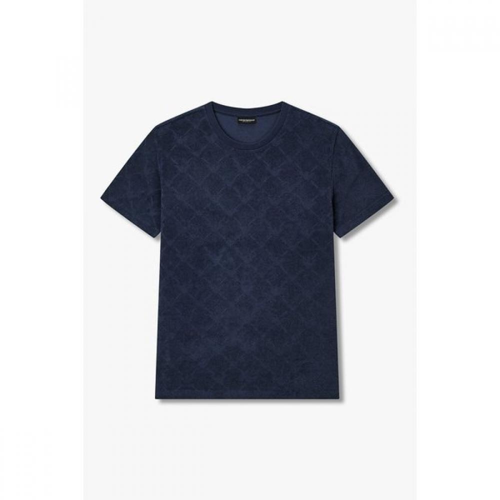 Emporio Armani Men Jacquard Logo Terry Beachwear T shirT 0816134057 L(105)