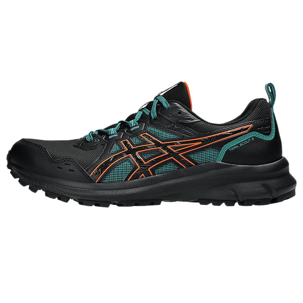 Asics Trail Scout 3 Comfortable Sports Low-Top Kids Running Shoes Kids sneaker Black 1011B700-005