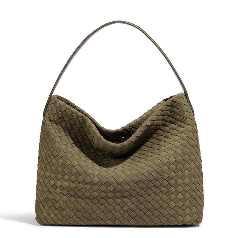 Bolso Tote Tejido a Mano de Gran Capacidad para Mujer: Bolso Cubo Versátil para el Día a Día y Cruzado