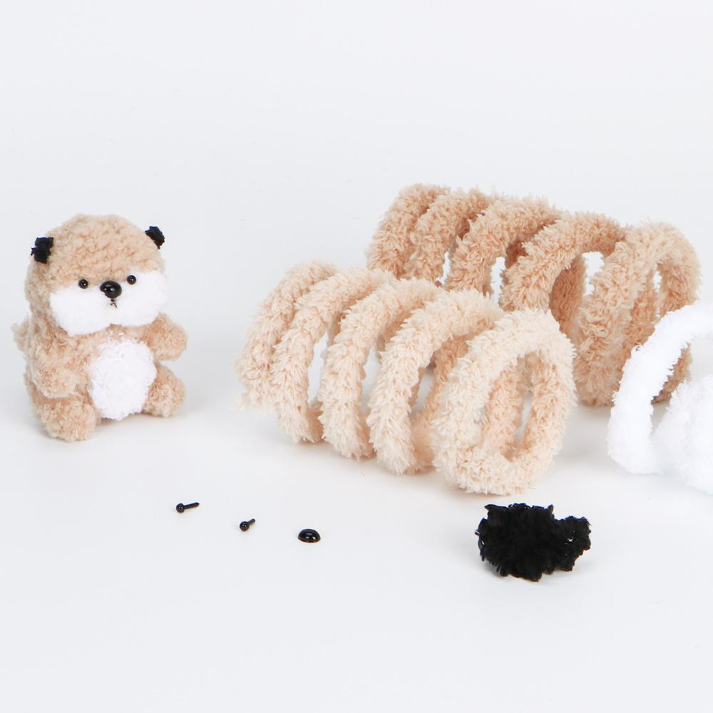 Colorful Chenille Stems Pipe Handmade Squirrel&Orangutan&Fox&Hedgehog Plush Twist Sticks DIY Material Package for Kids&Adult