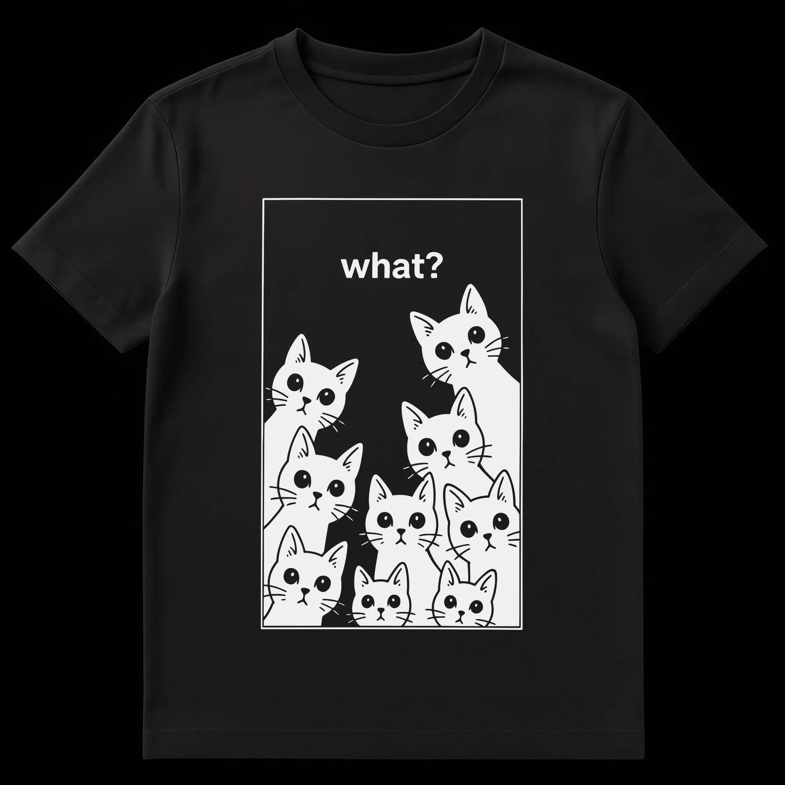 

Cat Owner Curious Felines What Cat Lover Unisex T-Shirt 2XL