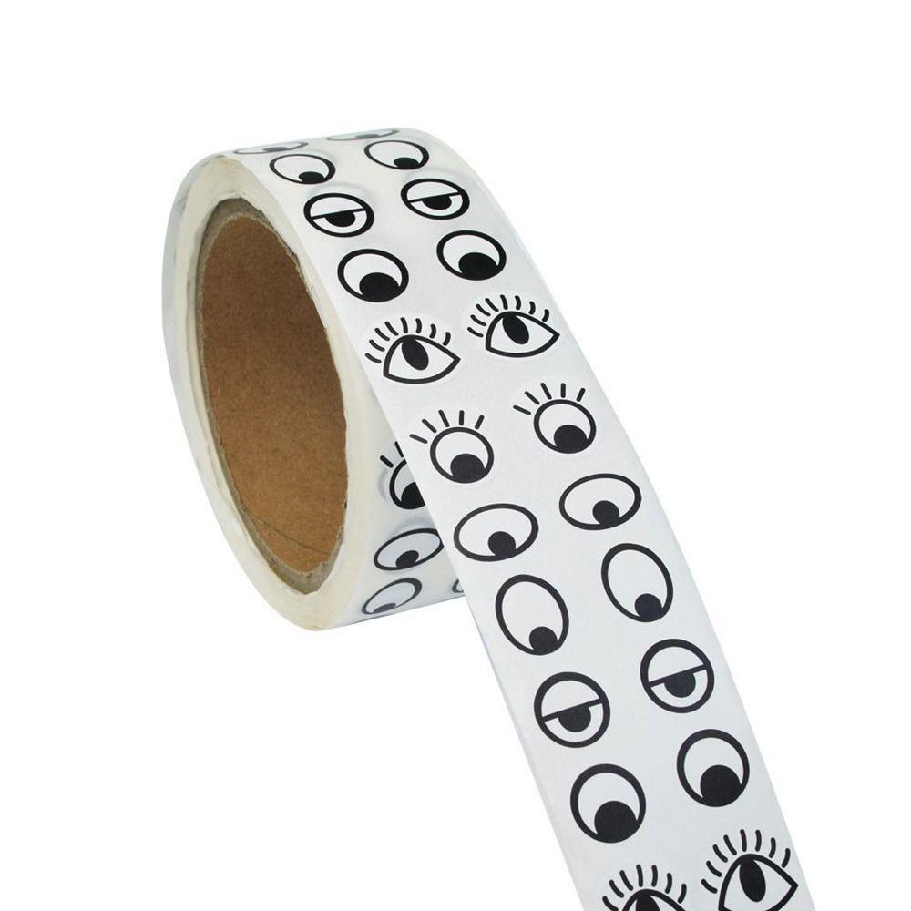 1000pcs/roll Crafts Mini Eye Shaped Sticker Self-Adhesive Stationery Sticker  for DIY Arts