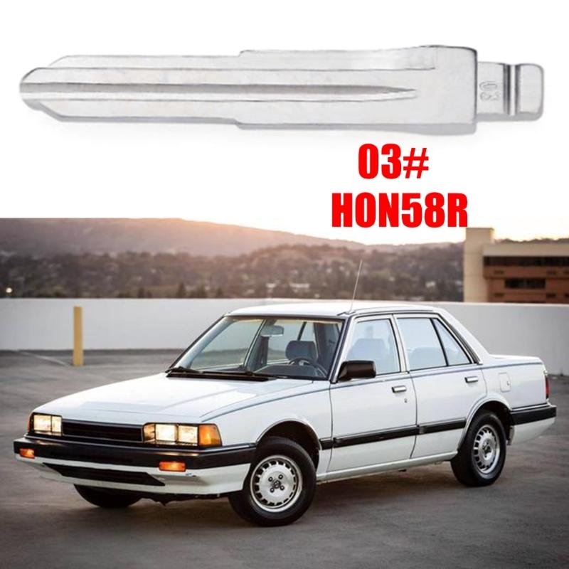 Pack of 10 #03 Metal Key Blank Universal for Vehicle Replacement Part HON58R Car Flip Remote Keys Blade Stable Performances