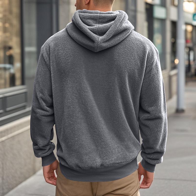 Men's Trendy Winter Casual Fleece Hooded Sweatshirt
