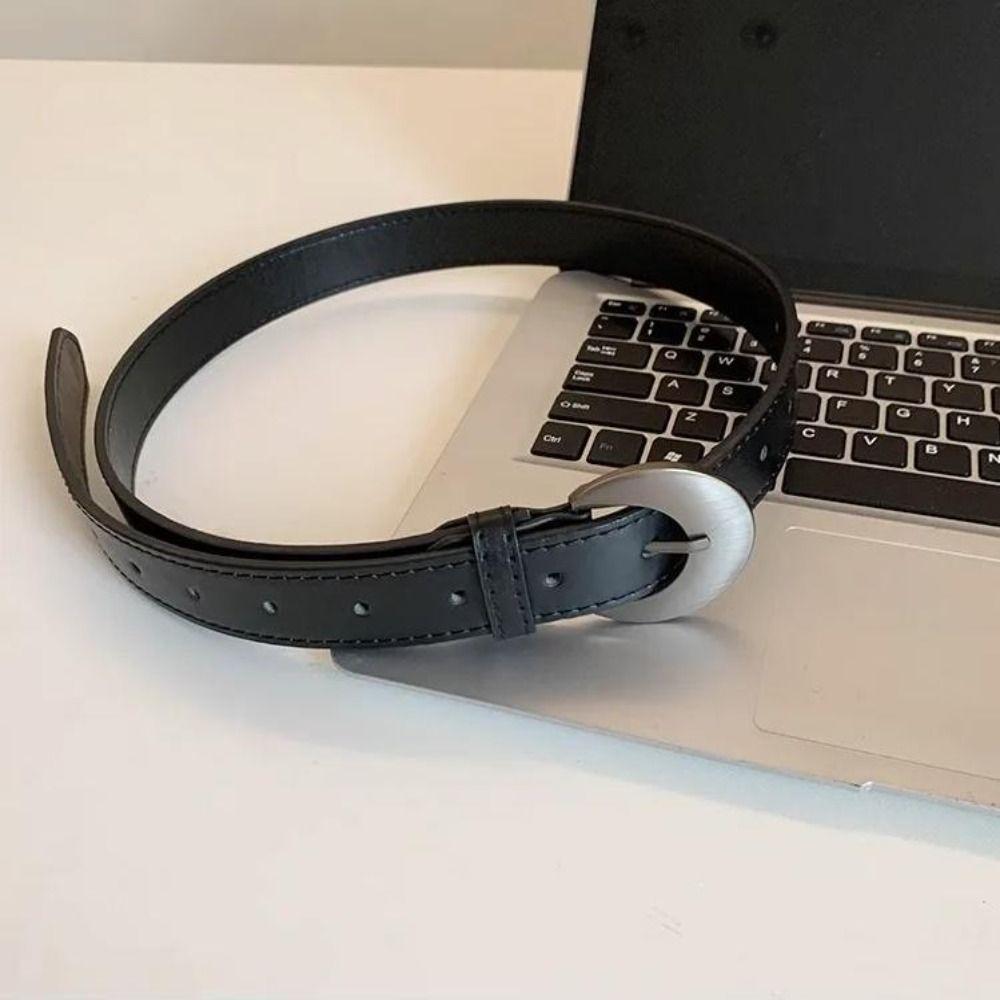 Designer Moon Waist Belt PU Leather Dress Jeans Belt Ins Style Women's Belt  Spicy Girls