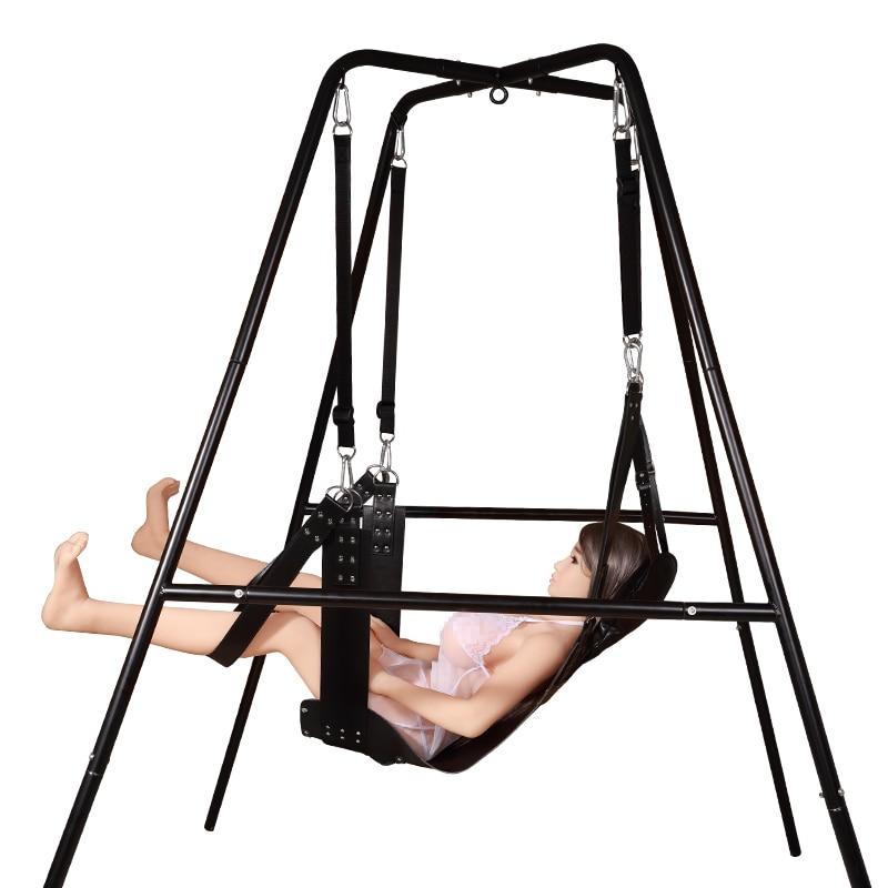 Faux Leather Love Hammock Swing With Frame  Sex Furniture  Sex Swings