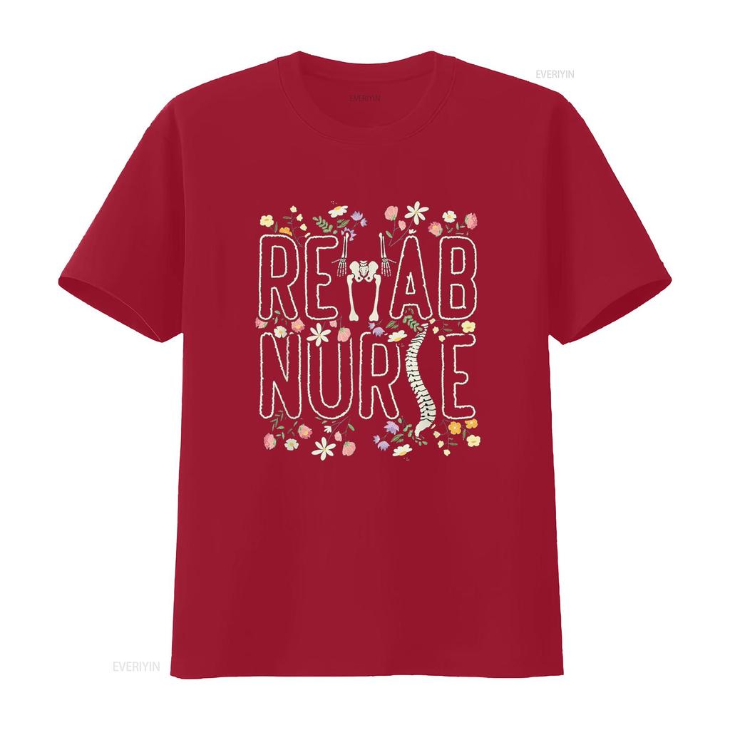 Rehab Technician Nurse T Shirt Vintage Washed Stretched Unisex Streetwear Soft Slightly Top For Everyday Wear Homme Breathable