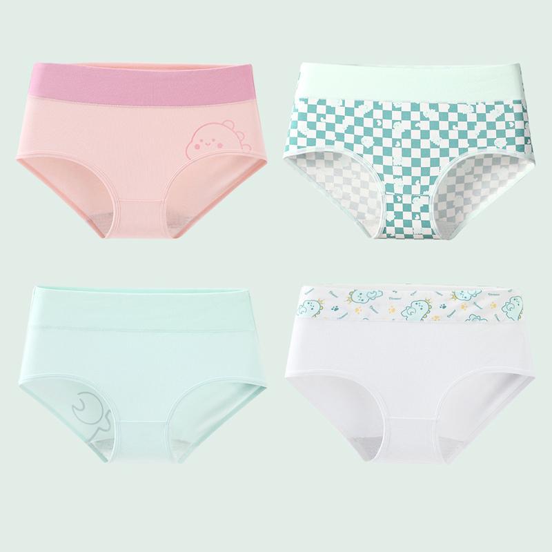 4 sztuki majtek damskich bawełnianych z wysokim stanem bielizna dziewczęca majtki seksowna kobieca oddychająca bielizna