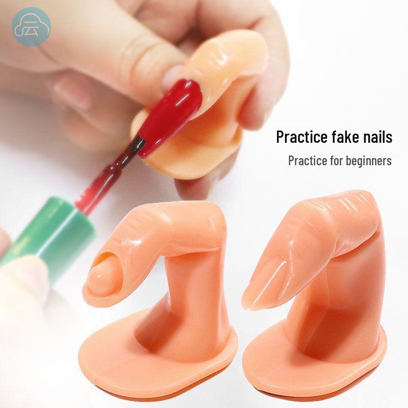 Nail Art Practice Model: Two Types Available - With Nail or Without Nail, Adhesive Backing for Display