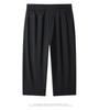 Men's Plus Size Quick-Dry Summer Silk Capris - Breathable, Fashionable, Loose-Fit Shorts