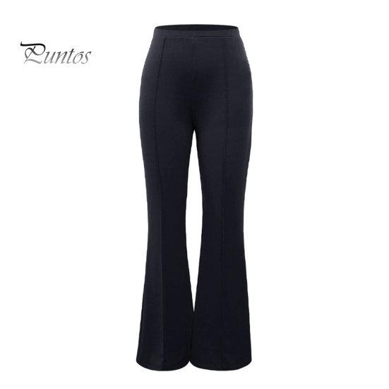 

Женские повседневные брюки на весну и осень, расклешенные брюки с высокой талией, однотонные эластичные длинные брюки, уличная одежда S