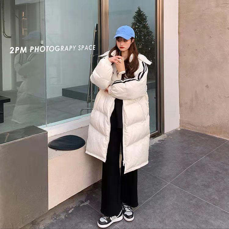 Nová móda Dámské Zimní Bavlněné Vycpané Oblečení Střední Dlouhá Verze Volná Ležérní bunda dolů
