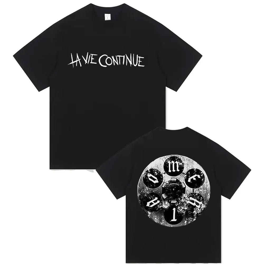 

La Vie Continue Maes Album 2025 Merch T Shirt Men s Punk Retro Oversized Cotton T-shirts Unisex Hip Hop Gothic Clothing T-shirt S